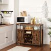 vasagle-comoda-cu-doua-usi-si-rafturi-deschise-maro-rustic-100x35x81cm