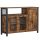 vasagle-comoda-cu-trei-usi-si-rafturi-deschise-maro-rustic-110x33x75cm