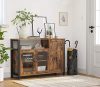 vasagle-comoda-cu-trei-usi-si-rafturi-deschise-maro-rustic-110x33x75cm