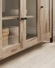 Comodă cu trei uși, maro rustic 110x33x75cm
