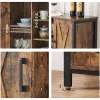 vasagle-comoda-cu-doua-usi-si-rafturi-deschise-maro-rustic-100x35x70cm