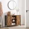 vasagle-comoda-cu-doua-usi-si-rafturi-deschise-maro-rustic-100x35x70cm