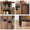 vasagle-comoda-cu-trei-usi-maro-rustic-100x35x75cm