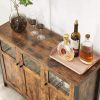 vasagle-comoda-cu-trei-usi-maro-rustic-100x35x75cm