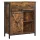 vasagle-comoda-cu-usa-glisanta-si-sertare-maro-rustic-70x30x80cm