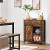 vasagle-comoda-cu-usa-glisanta-si-sertare-maro-rustic-70x30x80cm