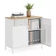Dulap de depozitare vertical cu ușă și raft reglabil, alb 80x40x90cm