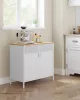 Dulap de depozitare vertical cu ușă și raft reglabil, alb 80x40x90cm