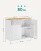 Dulap de depozitare vertical cu ușă și raft reglabil, alb 80x40x90cm