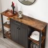 vasagle-bufet-cu-sertar-rafturi-usi-maro-rustic-120x30x80cm