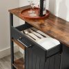 vasagle-bufet-cu-sertar-rafturi-usi-maro-rustic-120x30x80cm