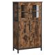 vasagle-bufet-depozitare-multifunctionala-cu-4-usi-maro-rustic-60x30x108cm