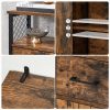 vasagle-bufet-depozitare-multifunctionala-cu-2-usi-si-2-sertare-maro-rustic-60x30x108cm