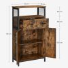 vasagle-bufet-depozitare-multifunctionala-cu-2-usi-si-2-sertare-maro-rustic-60x30x108cm