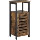 vasagle-masuta-depozitare-cu-cadru-metalic-si-dulap-de-depozitare-maro-rustic-37x30x81cm