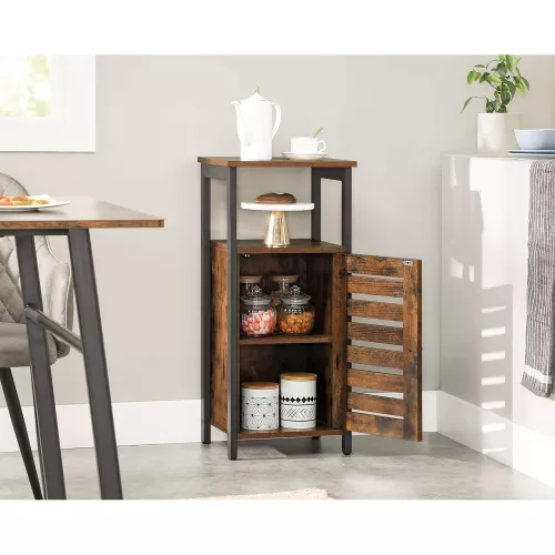 vasagle-masuta-depozitare-cu-cadru-metalic-si-dulap-de-depozitare-maro-rustic-37x30x81cm