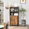 vasagle-dulap-de-depozitare-cu-doua-usi-si-rafturi-deschise-maro-rustic-60x35x124cm