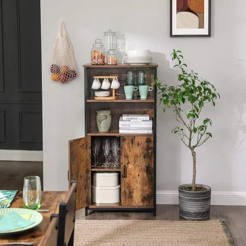 vasagle-dulap-de-depozitare-cu-doua-usi-si-rafturi-deschise-maro-rustic-60x35x124cm