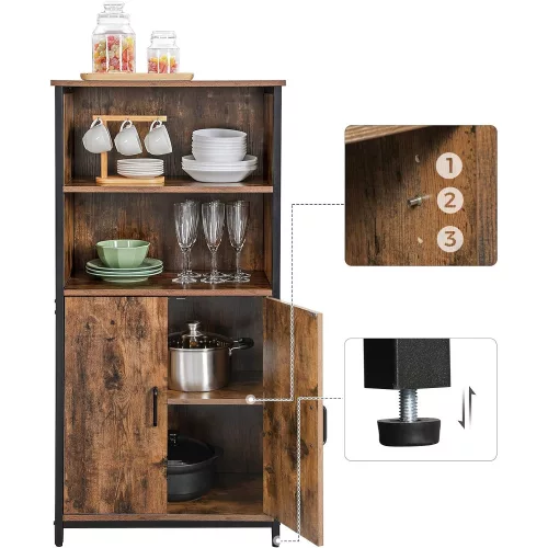 vasagle-dulap-de-depozitare-cu-doua-usi-si-rafturi-deschise-maro-rustic-60x35x124cm