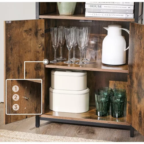 vasagle-dulap-de-depozitare-cu-doua-usi-si-rafturi-deschise-maro-rustic-60x35x124cm