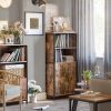 vasagle-dulap-de-depozitare-cu-doua-usi-si-rafturi-deschise-maro-rustic-60x35x124cm