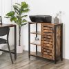 vasagle-dulap-depozitare-cu-usa-si-rafturi-deschise-maro-rustic-70x30x81cm