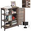 vasagle-dulap-depozitare-cu-usa-si-rafturi-deschise-maro-rustic-70x30x81cm
