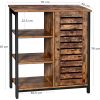 vasagle-dulap-depozitare-cu-usa-si-rafturi-deschise-maro-rustic-70x30x81cm