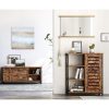 vasagle-dulap-depozitare-cu-usa-si-rafturi-deschise-maro-rustic-70x30x81cm
