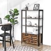 vasagle-raft-carti-raft-de-depozitare-maro-rustic-70x30x121cm