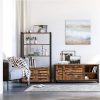 vasagle-raft-carti-raft-de-depozitare-maro-rustic-70x30x121cm