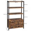 vasagle-raft-carti-raft-de-depozitare-maro-rustic-70x30x121cm