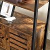vasagle-raft-carti-raft-de-depozitare-maro-rustic-70x30x121cm
