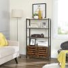 vasagle-raft-carti-raft-de-depozitare-maro-rustic-70x30x121cm