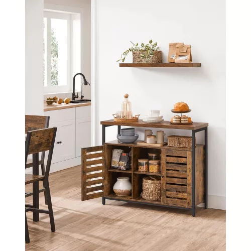 vasagle-comoda-cu-doua-usi-si-rafturi-deschise-maro-rustic-1003581cm