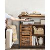 vasagle-comoda-cu-doua-usi-si-rafturi-deschise-maro-rustic-1003581cm
