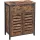 vasagle-comoda-cu-doua-usi-si-sertare-maro-rustic-68x30x80cm