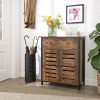 vasagle-comoda-cu-doua-usi-si-sertare-maro-rustic-68x30x80cm