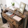 vasagle-comoda-cu-doua-usi-si-sertare-maro-rustic-68x30x80cm
