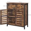vasagle-comoda-cu-doua-usi-si-sertare-maro-rustic-68x30x80cm