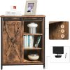vasagle-comoda-cu-usa-glisanta-dulap-depozitare-maro-rustic-70x30x80cm