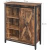vasagle-comoda-cu-usa-glisanta-dulap-depozitare-maro-rustic-70x30x80cm
