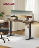 Cadru de birou reglabil electric, negru, 86-130x60x71-117cm