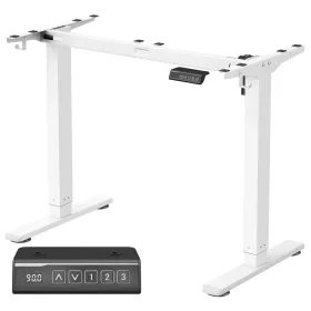Cadru de birou reglabil electric, alb 120x60x72-120cm