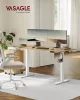 Cadru de birou reglabil electric, alb 120x60x72-120cm