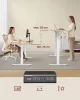 Cadru de birou reglabil electric, alb 120x60x72-120cm