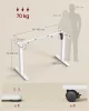Cadru de birou reglabil electric, alb 120x60x72-120cm