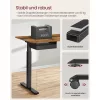 Birou reglabil electric, cu sertar, rustic maro 140 cm