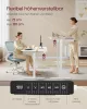 Masă birou, reglabil electric cu sertar, alb, 160 cm