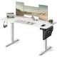 Birou reglabil electric, 60 x 140 x 72-120 cm, alb nori